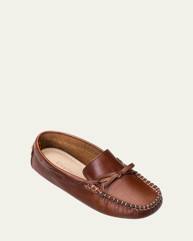 Boys' Leather Driver Loafers,